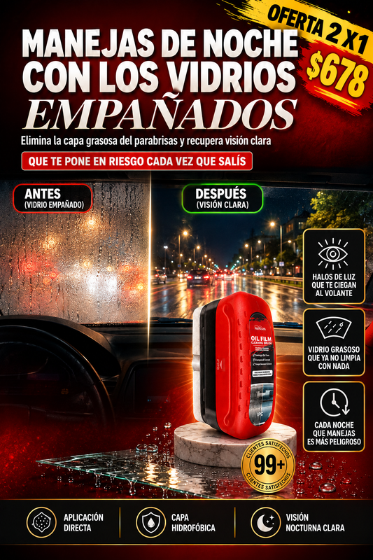 Limpiador de Aceite Pulidor Para Vidrio