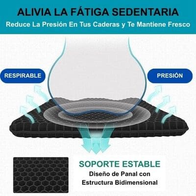 Cojin de Apoyo Silicona Negro