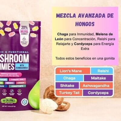 Suplemento Mushroom con Ashwagandha