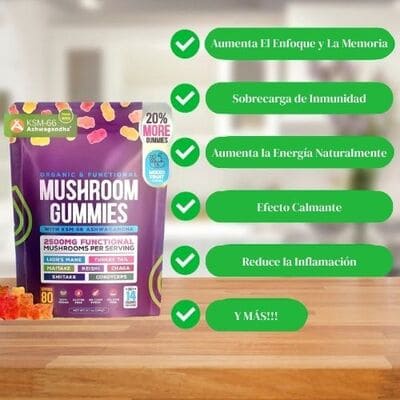 Suplemento Mushroom con Ashwagandha