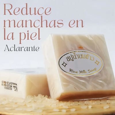 12pzs Jabón De Arroz 100% Aclarante
