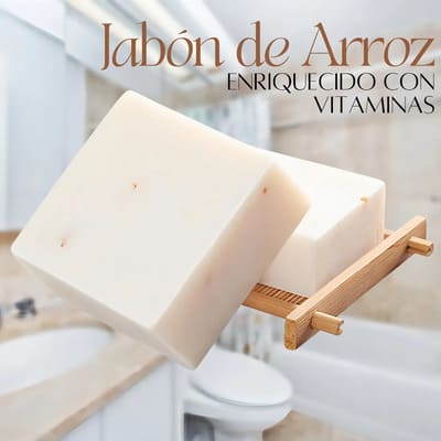 12pzs Jabón De Arroz 100% Aclarante