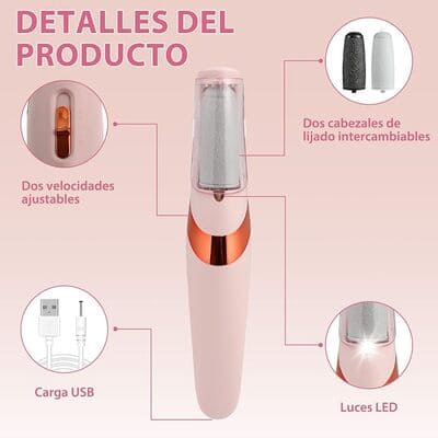 Lima Electrica para Pies Recargable USB