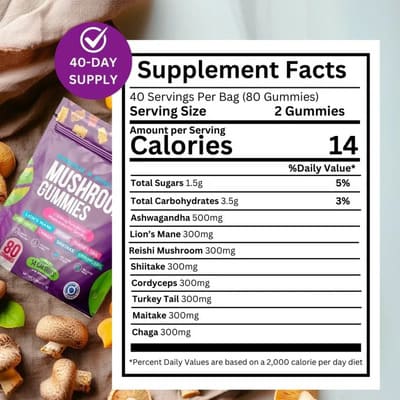 Suplemento Mushroom con Ashwagandha